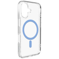 Puro Lite Mag TPU+PC Case Compatible with MagSafe for iPhone 17 - Transparent with Blue Ring