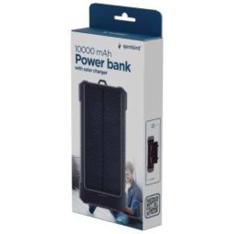 Gembird Enerģijas krātuve Gembird 10000 mAh Solar Power Bank