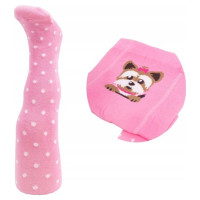 Yoclub Zeķubikses 80-86 cm RAB-0003 pink dog
