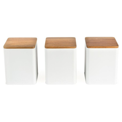 Salter BW12898WEU7 Toronto 3-Piece Canister Set White