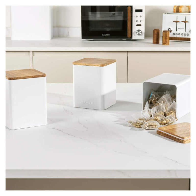 Salter BW12898WEU7 Toronto 3-Piece Canister Set White