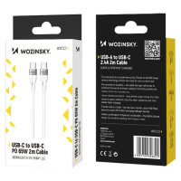 Wozinsky WSTCC2 USB-C / USB-C PD 65W cable 2 m - white
