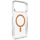 Puro Lite Mag TPU+PC Case Compatible with MagSafe for iPhone 17 Pro Max - Transparent with Orange Ring