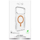 Puro Lite Mag TPU+PC Case Compatible with MagSafe for iPhone 17 Pro Max - Transparent with Orange Ring