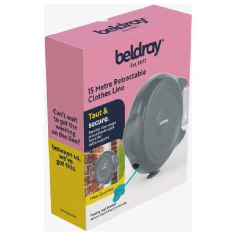 Beldray LA035815FEU7 Retractable Clothesline &ndash; 15 Metres