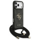Guess 4G Big Logo Cord Stap Crossbody Case for iPhone 17 Pro Max - Black