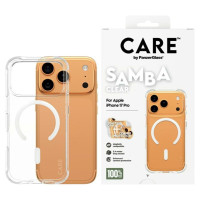 Panzerglass CARE by PanzerGlass Fashionable Samba Case w. White MagSafe for iPhone 17 Pro - Transparent
