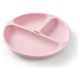 Babyono Silikona šķīvis 1482/02 pink+elastīgas karotes 1066 DĀVANA!