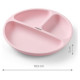 Babyono Silikona šķīvis 1482/02 pink+elastīgas karotes 1066 DĀVANA!