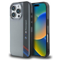 BMW Motosport IML Vertical Stripe iPhone 16 Pro Max Case - Gray