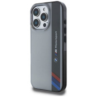 BMW Motosport IML Vertical Stripe iPhone 16 Pro Max Case - Gray