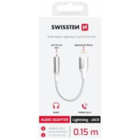 Swissten Adapteris Swissten Lightning Male - 3.5mm Female White