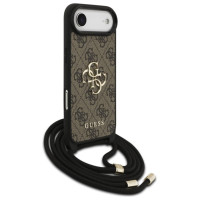 Guess 4G Big Logo Cord Stap Crossbody Case for iPhone 17 Air - Brown
