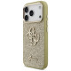 Guess Fixed Glitter Big 4G Metal Frame case for iPhone 17 Pro - gold