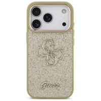 Guess Fixed Glitter Big 4G Metal Frame case for iPhone 17 Pro - gold