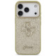 Guess Fixed Glitter Big 4G Metal Frame case for iPhone 17 Pro - gold