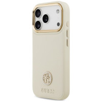 Guess Grained Strass Logo MagSafe case for iPhone 17 Pro - beige