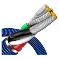 Baseus Crystal Shine Series cable USB cable for fast charging and data transfer USB Type A - Lightning 2.4A 2m blue (CAJY000103)