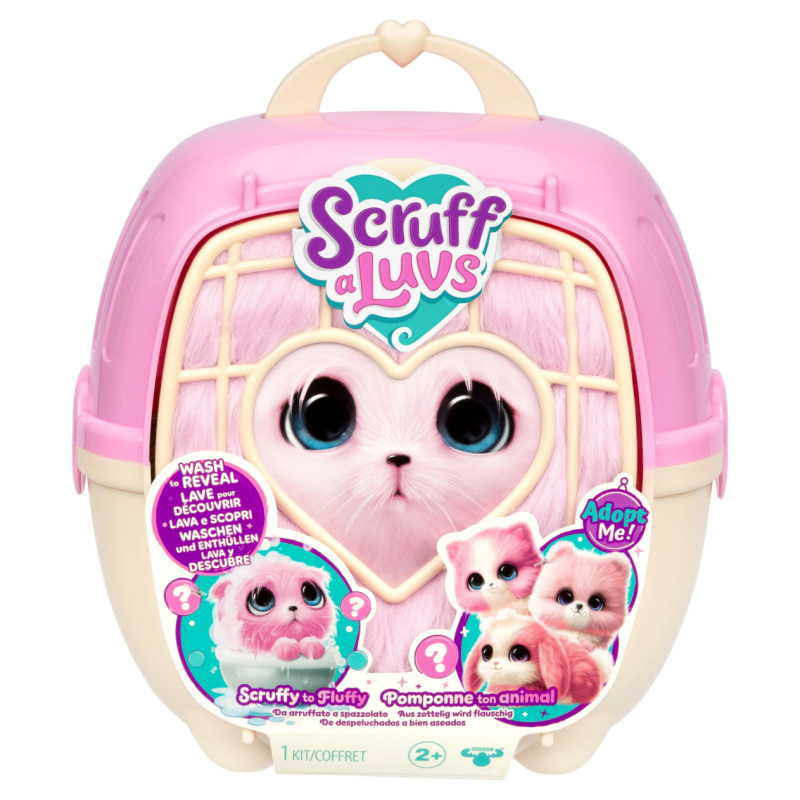 Scruff-A-Luvs plī&scaron;a mājdzīvnieks, rozā, 19 cm