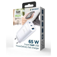 Gembird CHARGER USB UNIVERSAL QC3.0/TA-UC-PDQC65-01-W GEMBIRD