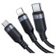 Joyroom Kabel Joyroom S-A18 3w1 3,5A USB-A - Lightning+USB-C+MicroUSB 1,2m - czarny