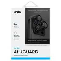 Uniq Optix Aluminum Camera Lens Protector iPhone 16 Pro / 16 Pro Max with Applicator - Black