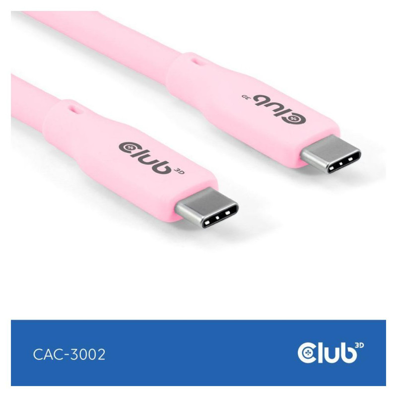 Club3D CABLE USB-C TO USB-C 2M/M/M PINK CAC-3002 CLUB3D
