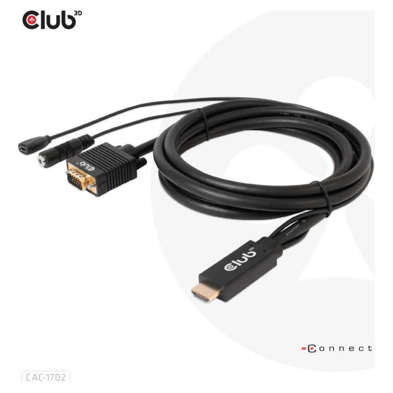 Club3D CABLE HDMI TO VGA 2M/M/M CAC-1712 CLUB3D