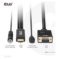 Club3D CABLE HDMI TO VGA 2M/M/M CAC-1712 CLUB3D
