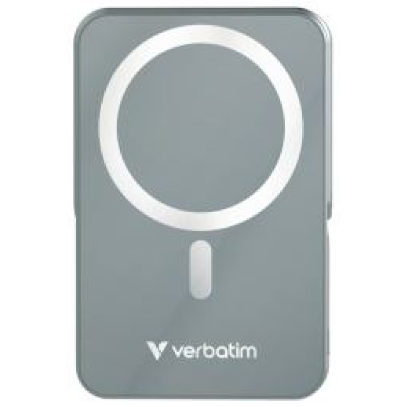 Verbatim Enerģijas krātuve Verbatim Charge n Go 10000mAh Magnetic Wireless Charge Grey ar Statīvu