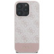 Guess 4G Bottom Stripe iPhone 16 Pro Case - Pink