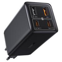 Baseus GaN6 Pro Charger 100W 2 x USB-C 2 x USB-A with Black USB-C Cable 100W 1m - Black