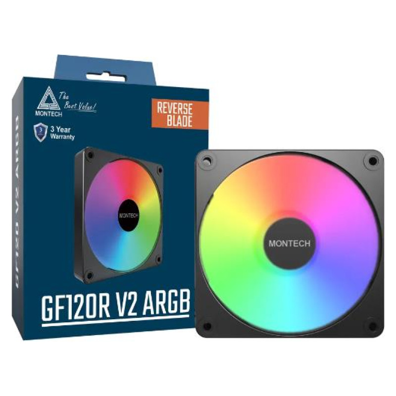 Montech CASE FAN 120MM GF120R V2/ARGB PWM 3I1 (B) MONTECH