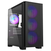 Montech Case|MONTECH|AIR 100 ARGB|MidiTower|Case product features Transparent panel|Not included|MicroATX|MiniITX|Colour Black|AIR100ARGB(B)