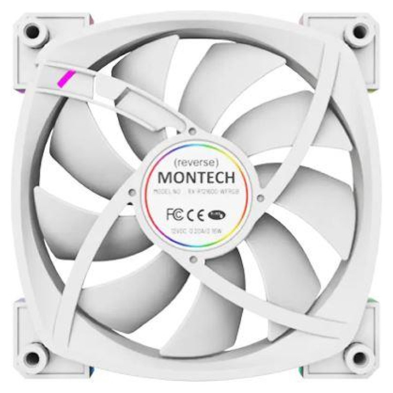 Montech CASE FAN 120MM/RX120 PWM WHITE 3 IN 1 MONTECH