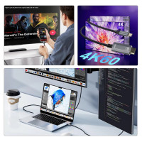 Wozinsky WCCH-01 USB-C - HDMI 4K 60Hz Cable 1.8m - Black