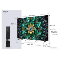 TCL TV Set|TCL|75 "|4K Ultra HD|3840 x 2160 pixels|Flat|16:9|QD-Mini LED|75Q6C