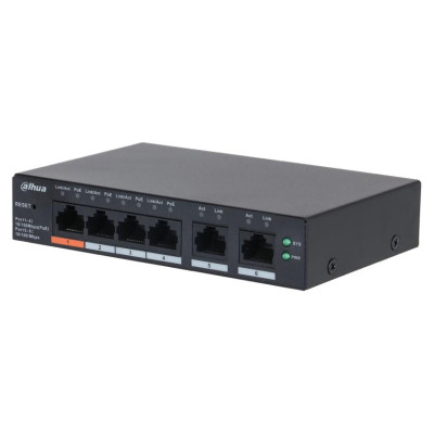 Dahua Switch|DAHUA|DH-CS4006-4ET2ET-60|Type L2|PoE ports 4|60 Watts|CS4006-4ET2ET-60