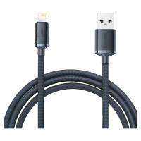 Baseus Crystal Shine Series cable USB cable for fast charging and data transfer USB Type A - Lightning 2.4A 2m black (CAJY000101)