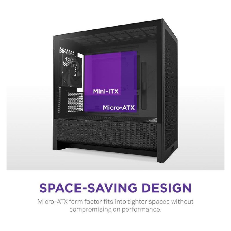 Nzxt Case|NZXT|micro ATX/Mini-ITX|Black|Midi Tower|PC|CC-H31FB-01