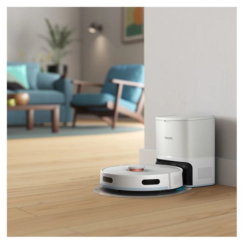 Philips HomeRun 2000. sērijas Putekļsūcējs robots ar mazgā&scaron;anas funkciju, balts - XU2100/25