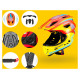 Rockbros Children's bicycle helmet with detachable visor Rockbros TT-32SOYB-S size S - yellow-orange