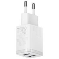 Baseus [RETURNED ITEM] Baseus Compact charger 2x USB 10.5W white (CCXJ010202)