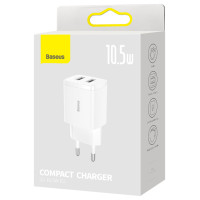Baseus [RETURNED ITEM] Baseus Compact charger 2x USB 10.5W white (CCXJ010202)