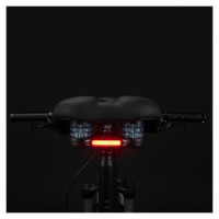Rockbros 38218916002 MTB bicycle saddle + lamp - black