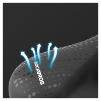 Rockbros 38218916002 MTB bicycle saddle + lamp - black