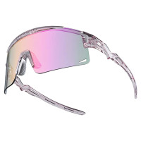 Rockbros Cycling Glasses Photochromic, with UV Protection and Corrective Insert, Clear - Purple