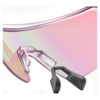 Rockbros Cycling Glasses Photochromic, with UV Protection and Corrective Insert, Clear - Purple