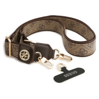 Guess Universal CBDY 4G Tether Patch Strass Metal Logo Phone Lanyard - Brown