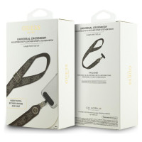 Guess Universal CBDY 4G Tether Patch Strass Metal Logo Phone Lanyard - Brown